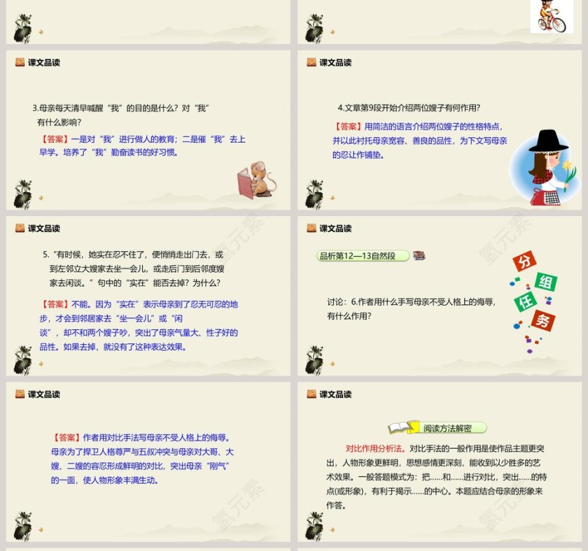 八年级语文上册回忆我的母亲语文课件PPT第4张