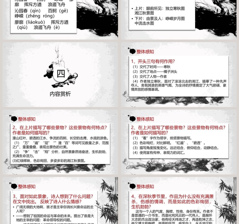 课文解析沁园春长沙语文课件PPT第3张