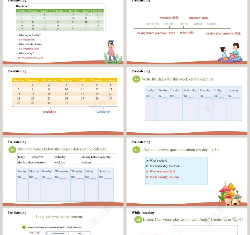 人教版八年级英语上册section B PPT课件第2张