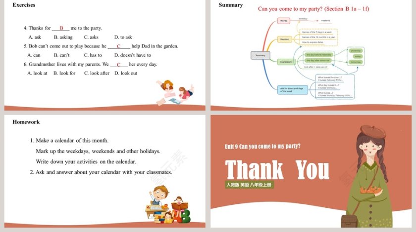 人教版八年级英语上册section B PPT课件第5张
