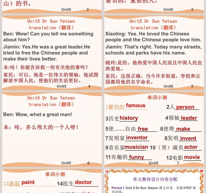 Unit 5 Dr Sun Yatsen-x000D教学ppt课件第2张