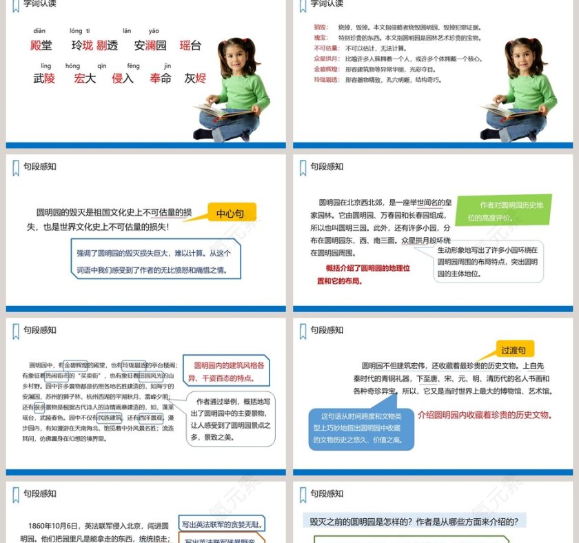 课文解析五年级语文上册圆明园的毁灭语文课件PPT第2张