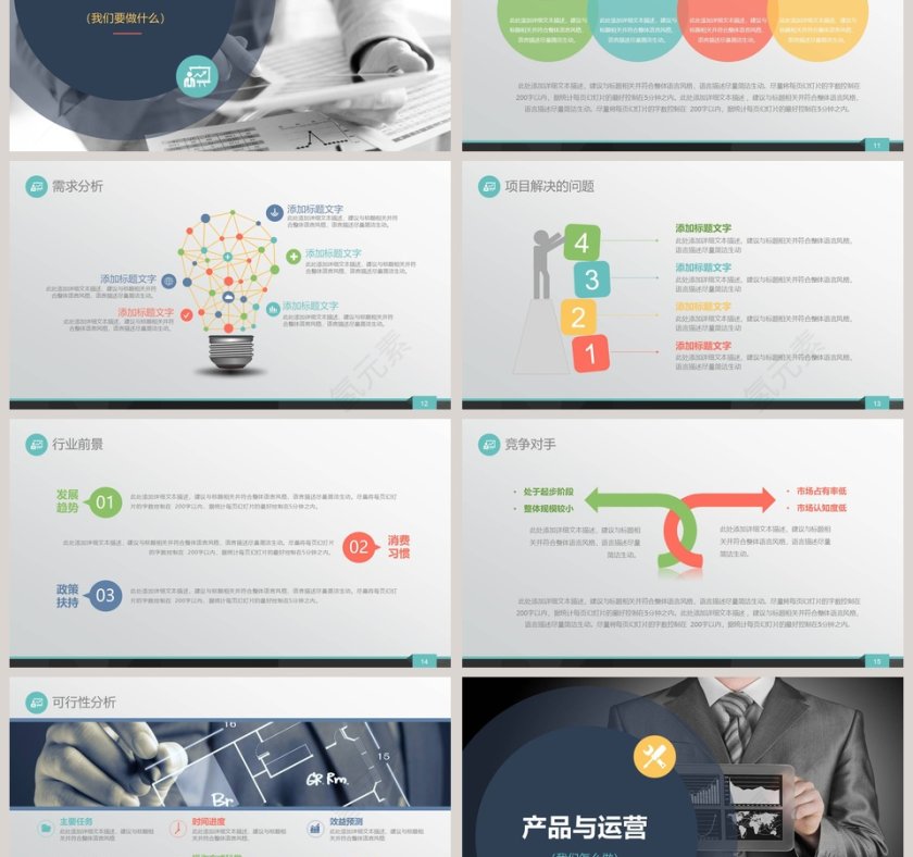 商务大气商业融资创业计划书商业计划书路演PPT模板第3张