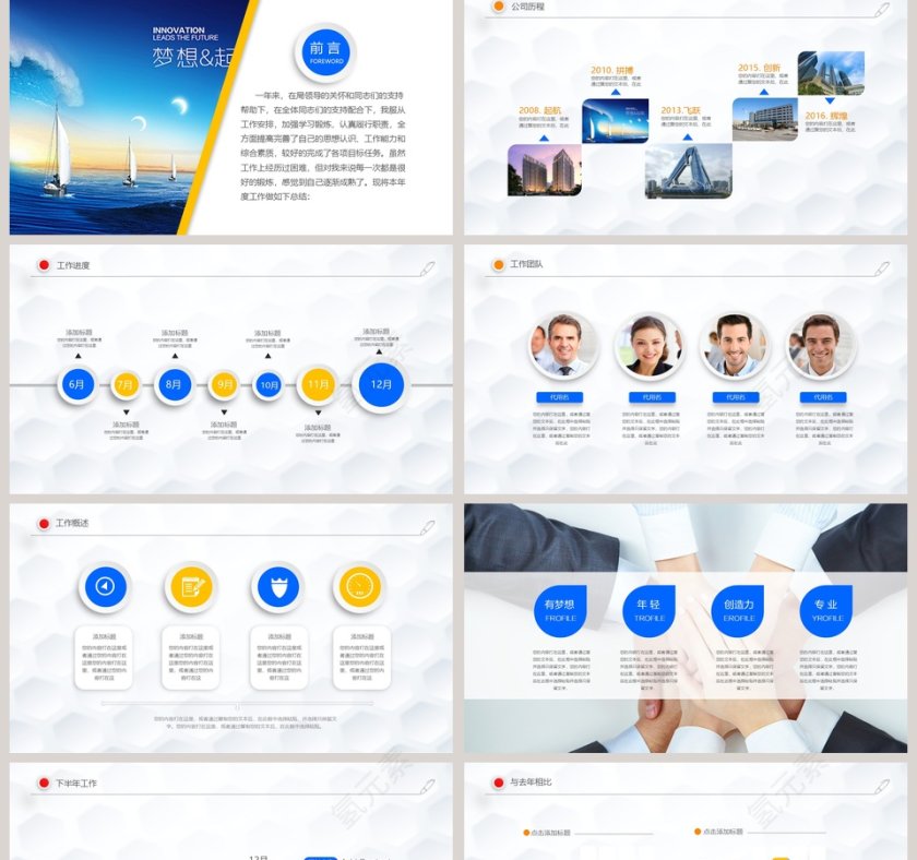 简约商务通用报告汇总PPT模板第2张