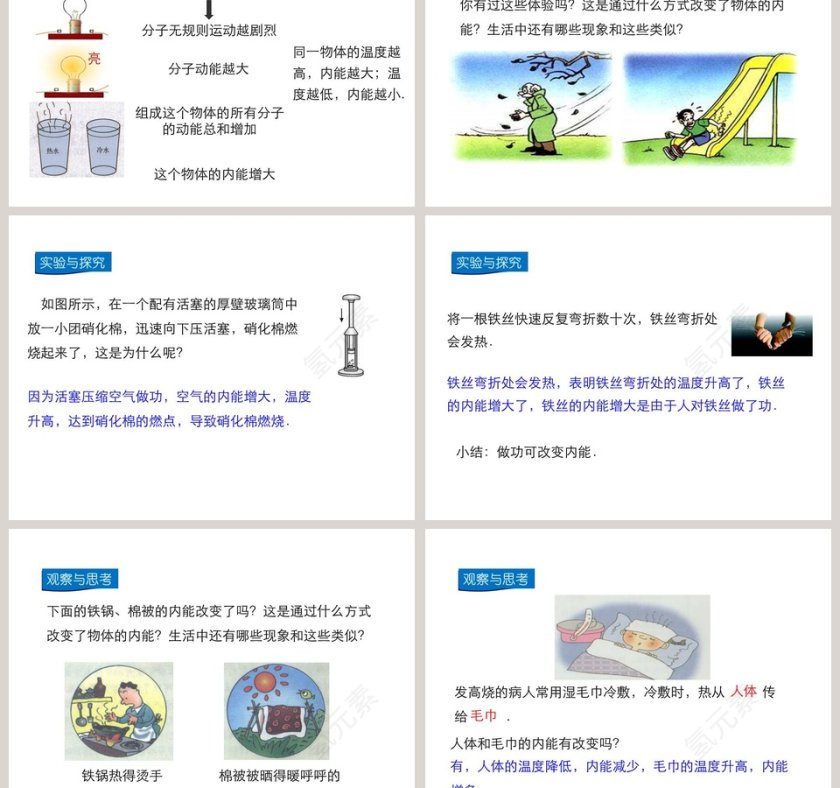 第十三章内能与热机的教学应用-PPT模板第3张