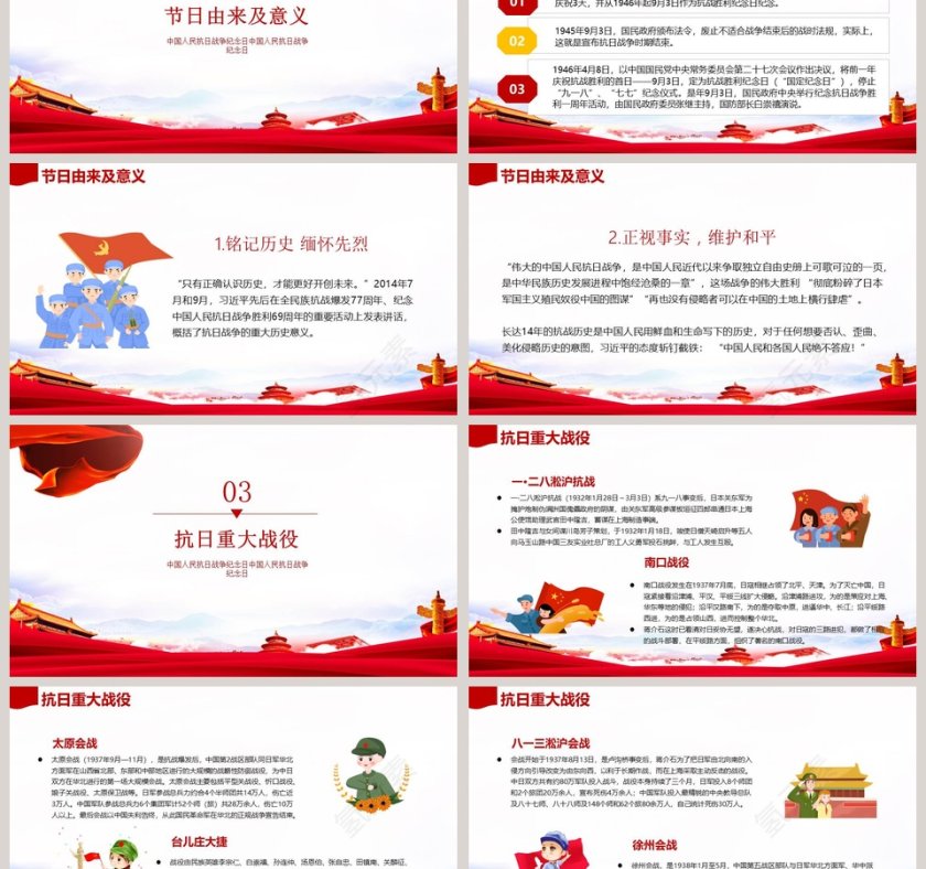 抗日战争胜利纪念日主题班会第3张