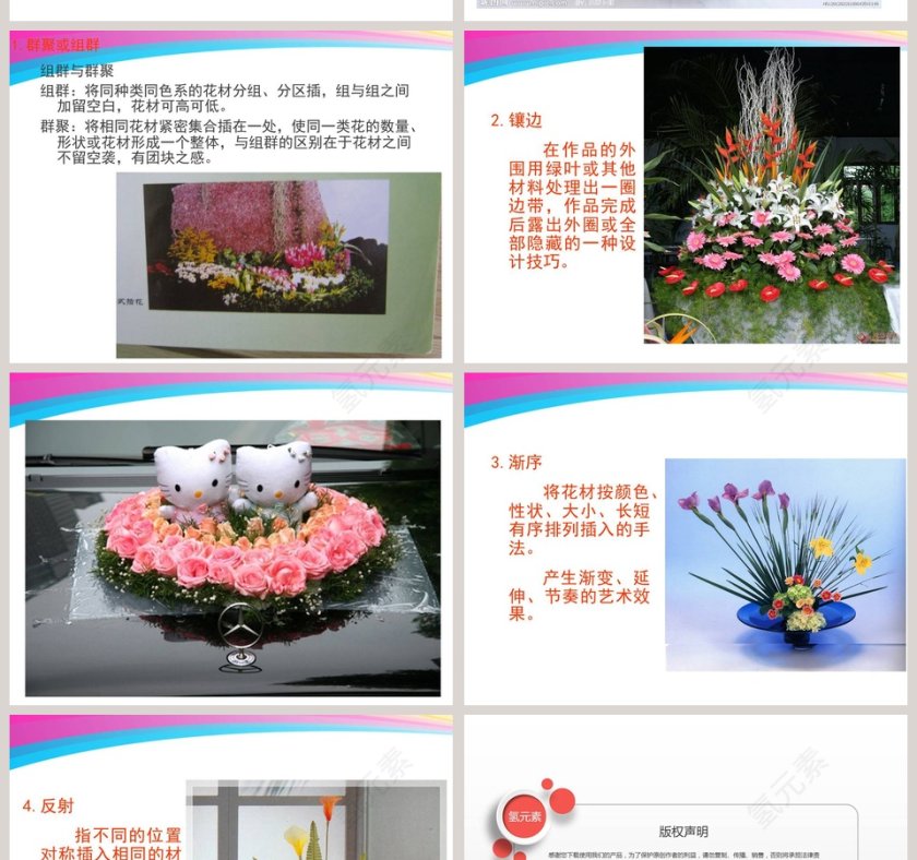 白色简约大气插花培训PPT第10张