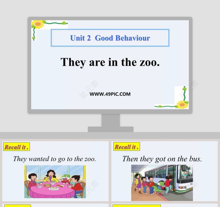 They are in the zoo-Unit 2  Good Behaviour教学ppt课件第1张