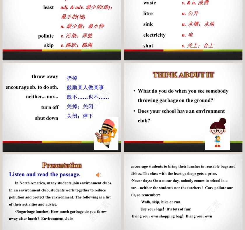 Environment Clubs-Unit 8  Save Our World教学ppt课件第3张