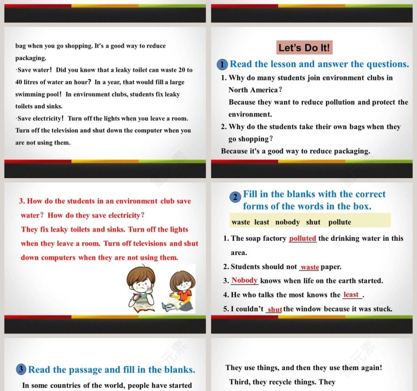 Environment Clubs-Unit 8  Save Our World教学ppt课件第4张