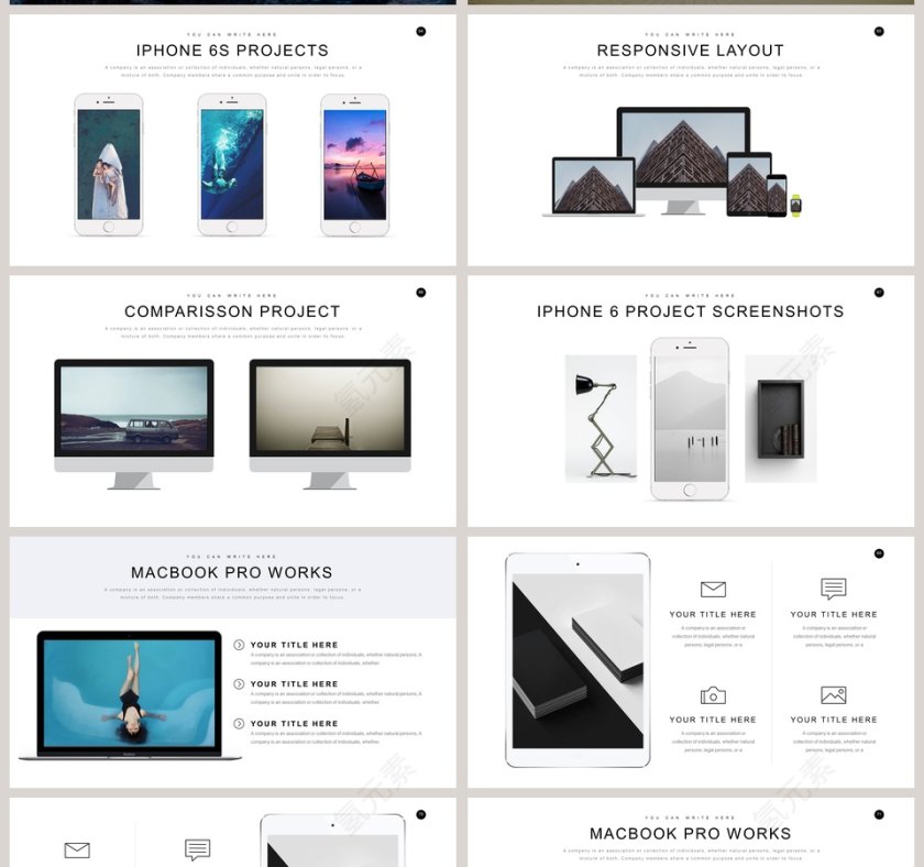 欧美极简PPT欧美风大气排版布局PPT模板 第11张