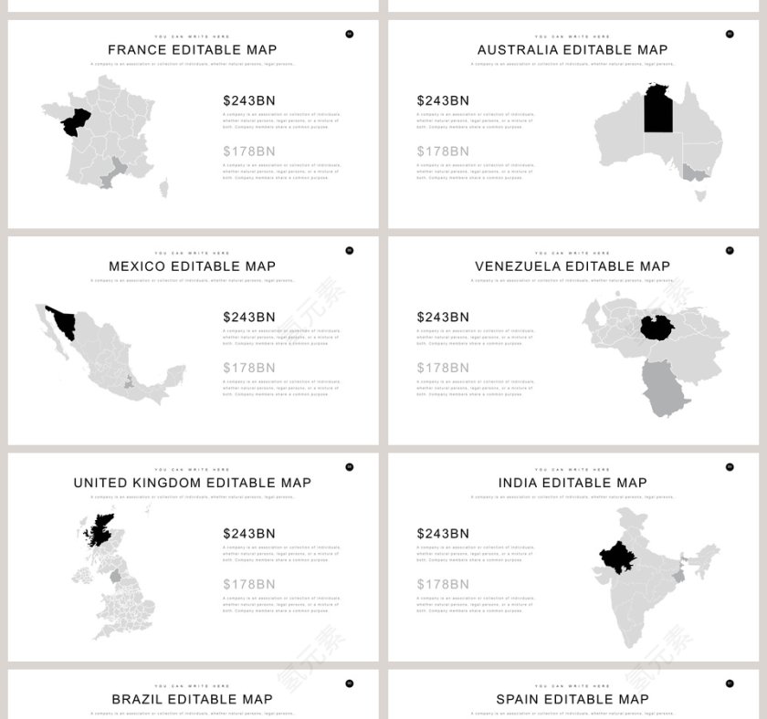 欧美极简PPT欧美风大气排版布局PPT模板 第14张
