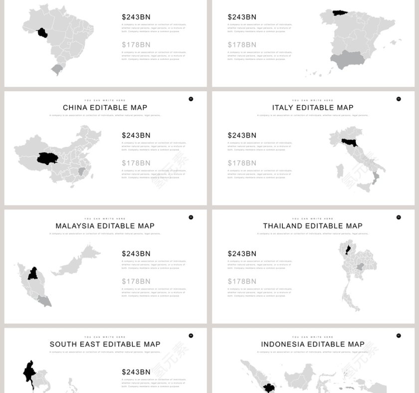 欧美极简PPT欧美风大气排版布局PPT模板 第15张