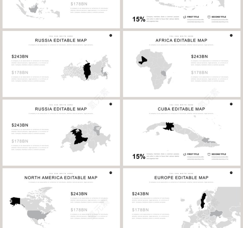 欧美极简PPT欧美风大气排版布局PPT模板 第16张