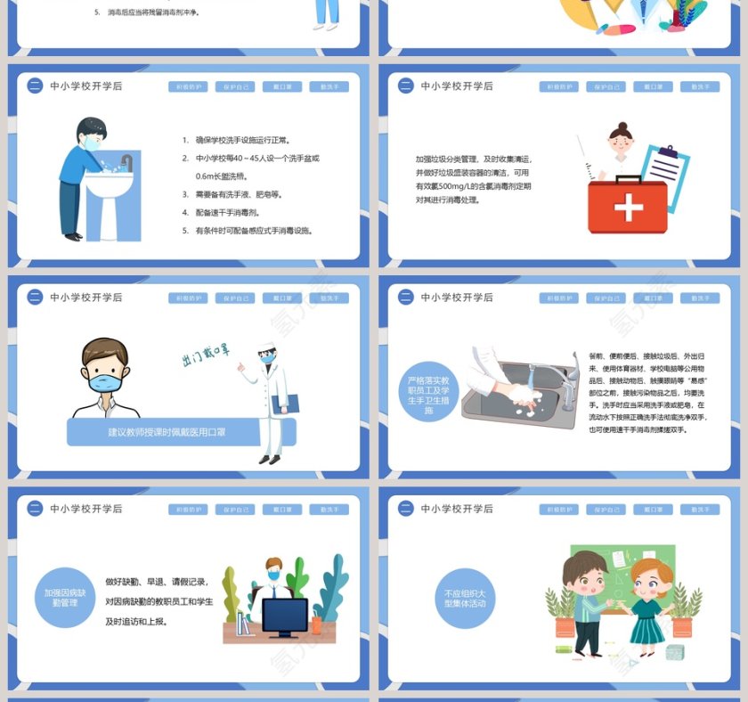中小学校新冠肺炎防控技术方案PPT模板第4张
