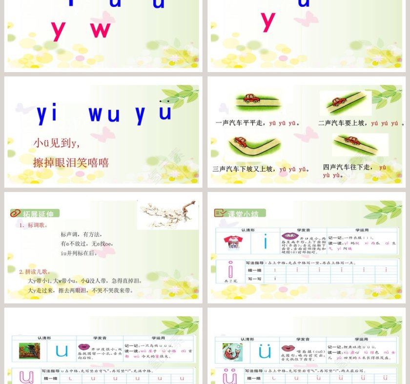 小学一年级拼音韵母声母语文课件PPT第6张