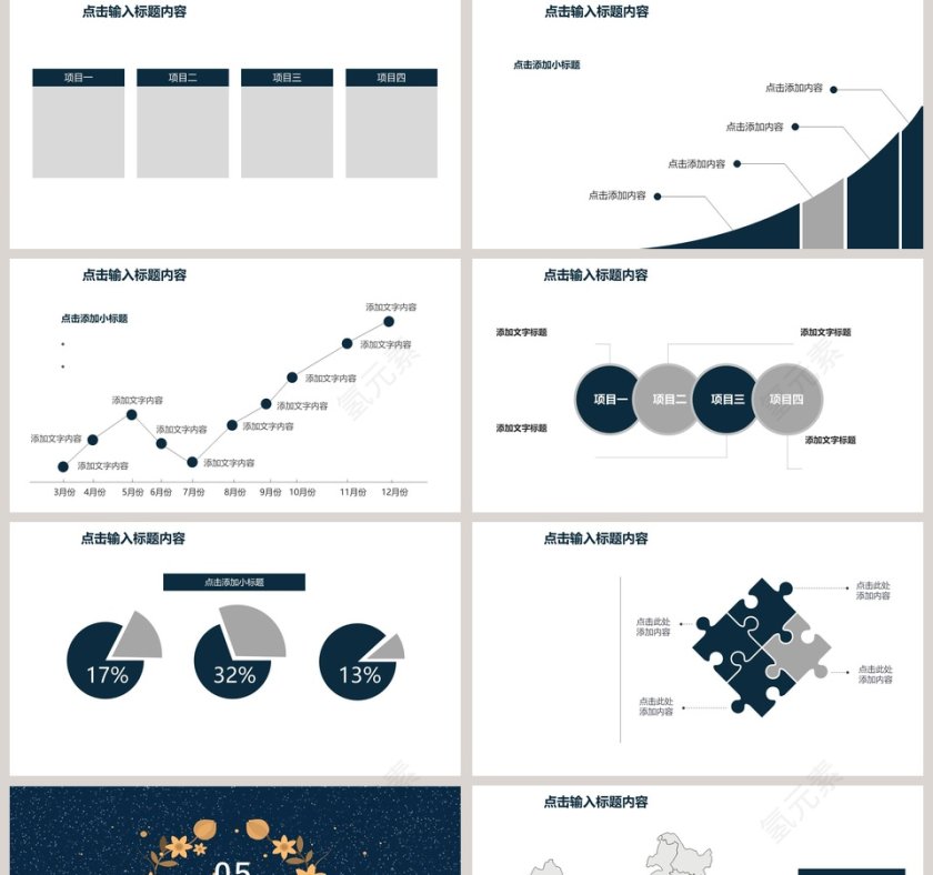 小清新工作汇报PPT模版第5张