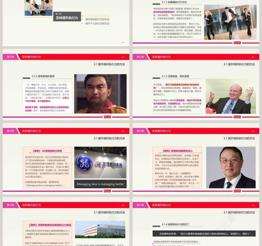 红色大气商业执行力PPT模板第6张