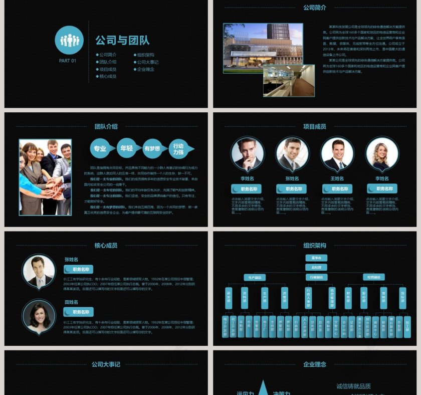 高端科技风商业科技计划书PPT第2张