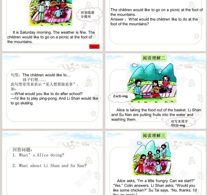 陕旅版英语六年级上册-Unit4 Lets Go on a Picnic教学ppt课件第3张