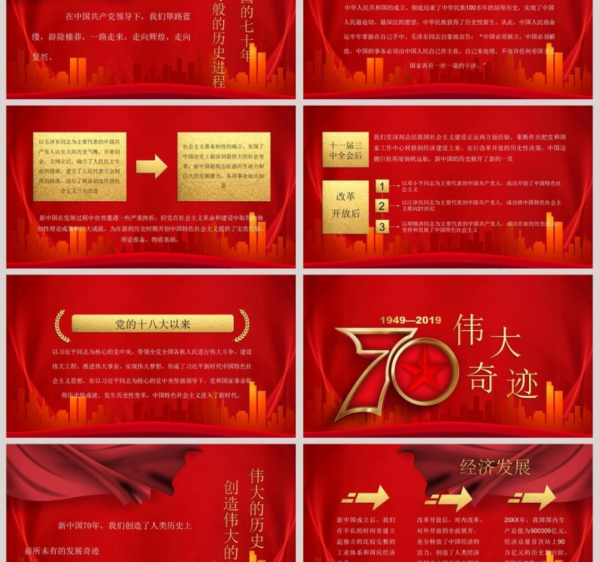 祖国生日光辉历程伟大事迹ppt第3张