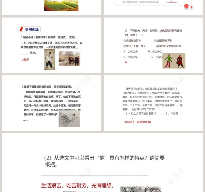 名著导读-骆驼祥子圈点与批注教学ppt课件第4张