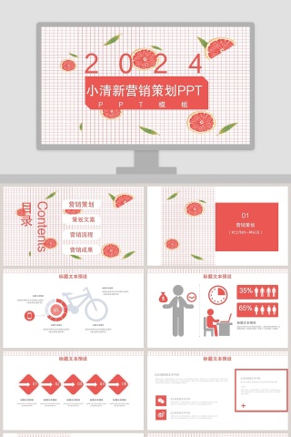 小清新营销策划PPT