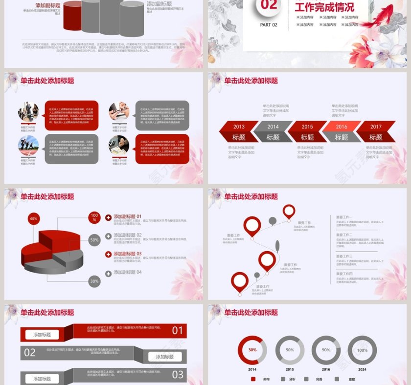 2019简约清新文艺工作总结PPT第3张