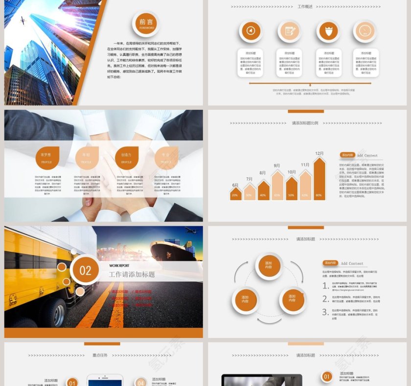 物流公司工作汇报ppt模板第2张