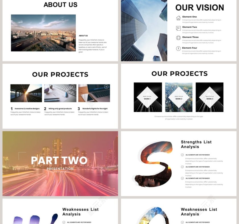 简约大气商务商业计划书PPT模板第2张