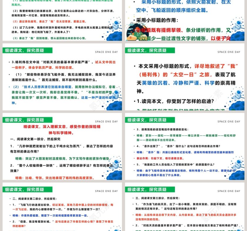 课文解读太空一日语文课件PPT第3张