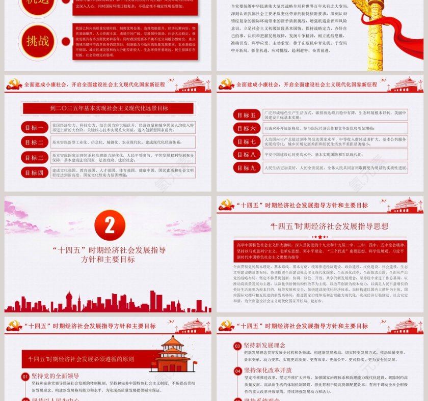 国民经济和社会发展第十四个五年规划和2035年远景目标建议解读PPT模板第3张