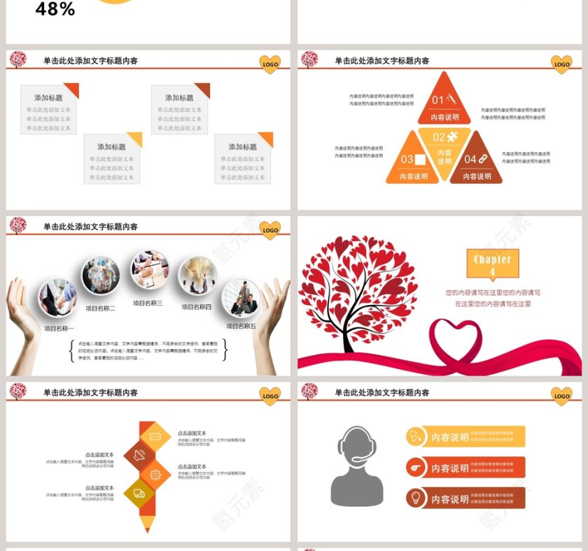 社会公益PPT模板爱心基金会慈善会公益PPT模板第4张
