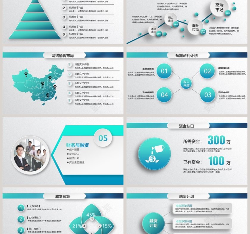 完整框架商业创业融资计划书PPT第6张