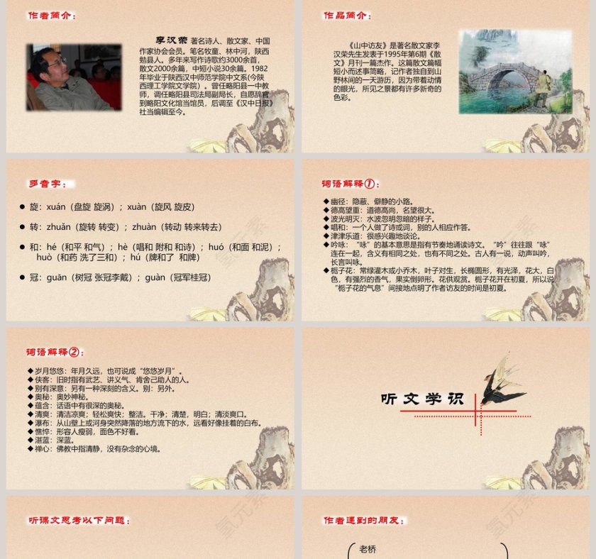 诗词解析山中访友语文课件PPT第2张