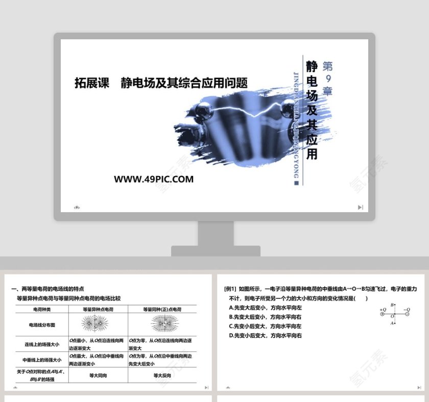 拓展课静电场及其综合应用问题教学ppt课件第1张