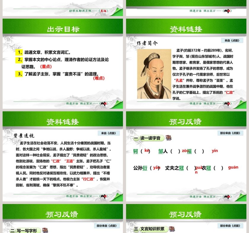 文言文解析富贵不能淫语文课件PPT第2张