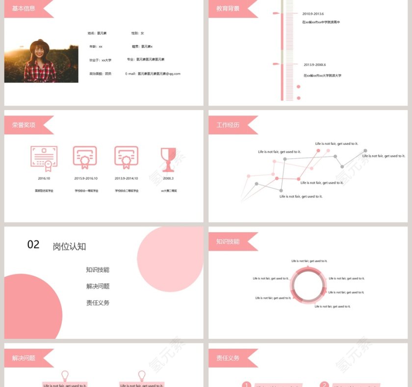 小清新公司员工培训PPT模板第2张