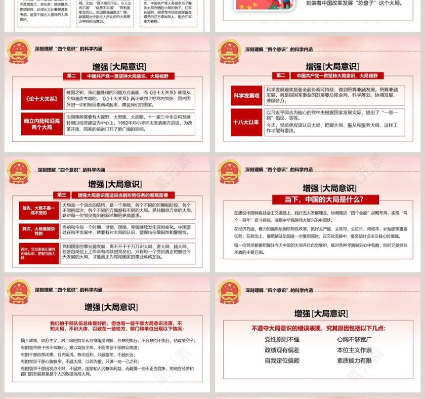 增强四个意识争做合格共产党员PPT模板第4张