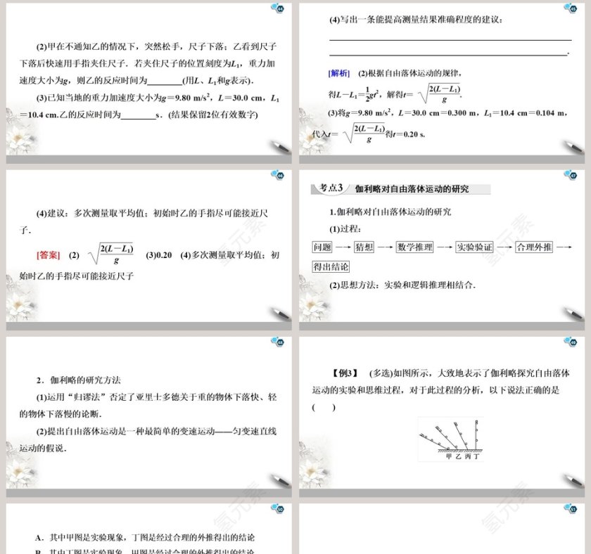 第二章匀变速直线运动的研究-PPT模板下载及应用第8张