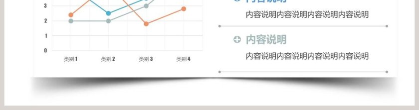 带说明文字的PPT折线图模板第2张