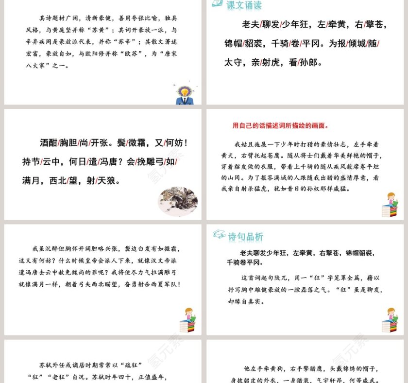 课文解析江城子密州出猎语文课件PPT第2张