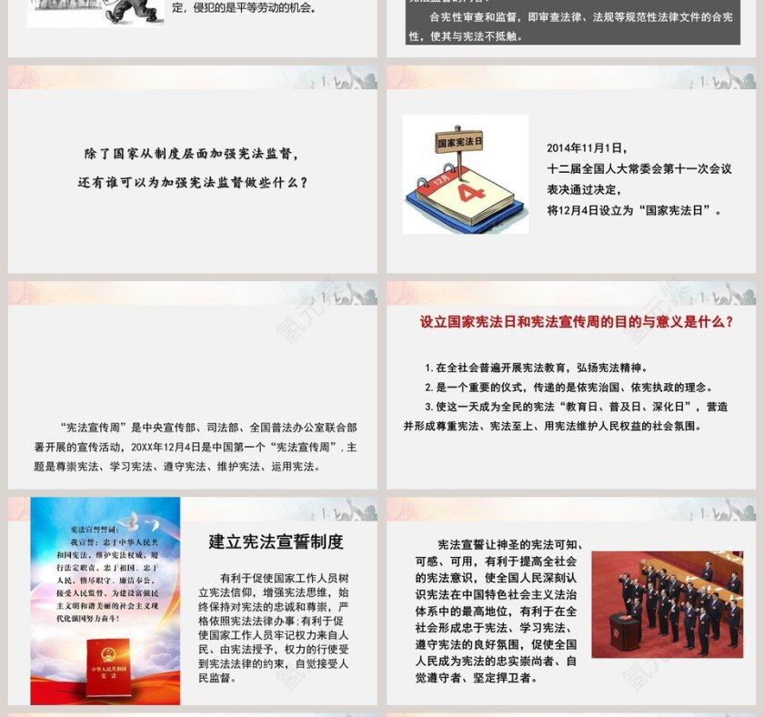 加强宪法监督-八年级下册第一单元教学ppt课件第4张