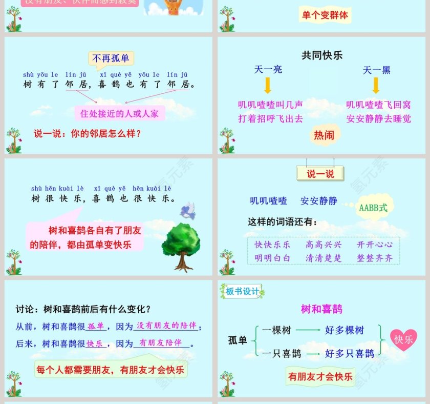 课文解析树和喜鹊语文课件PPT第4张