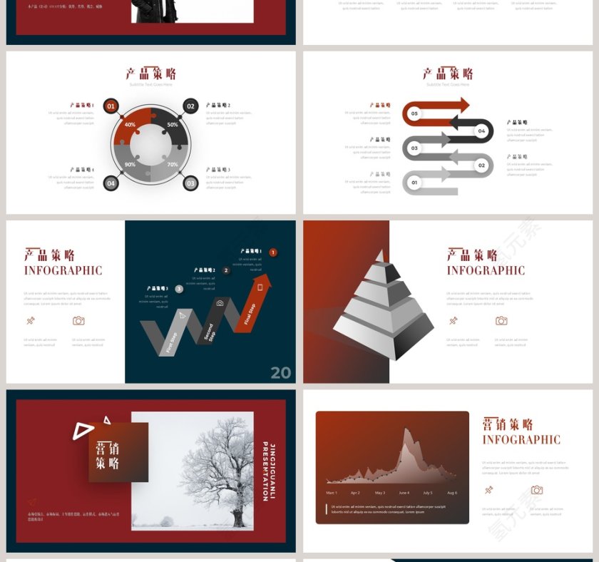 高端杂志风画册风ppt模板第4张