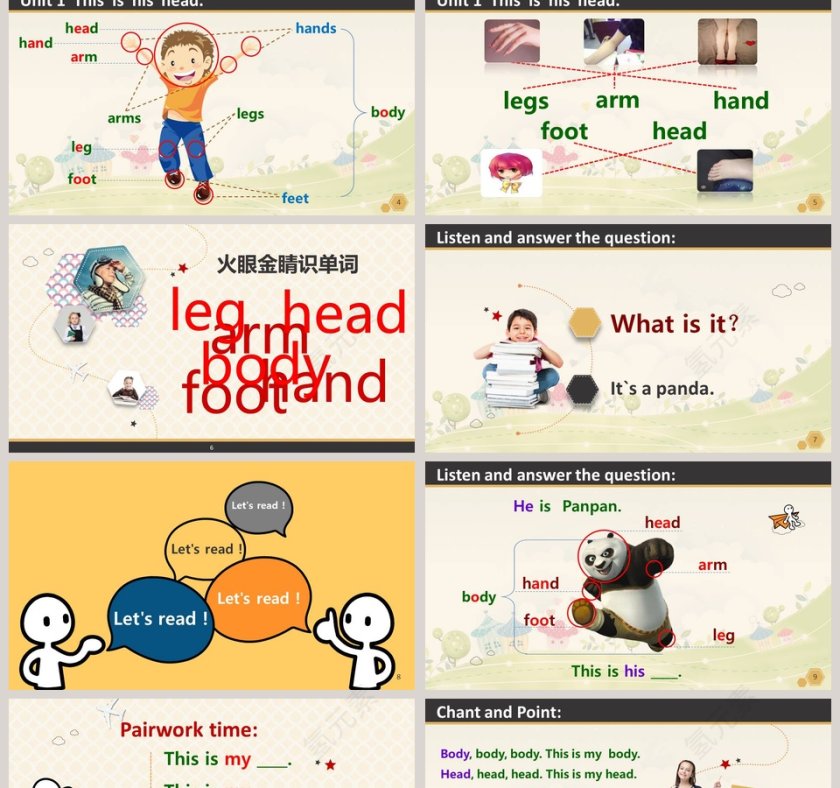 卡通可爱儿童PPT模板 第2张