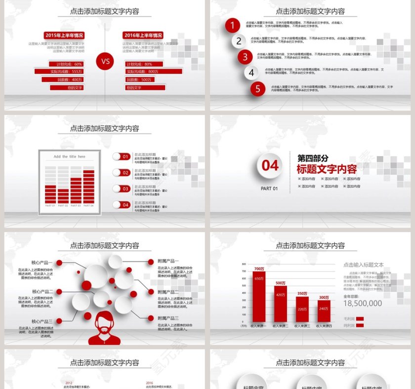 新年计划工作汇报PPT模板第5张