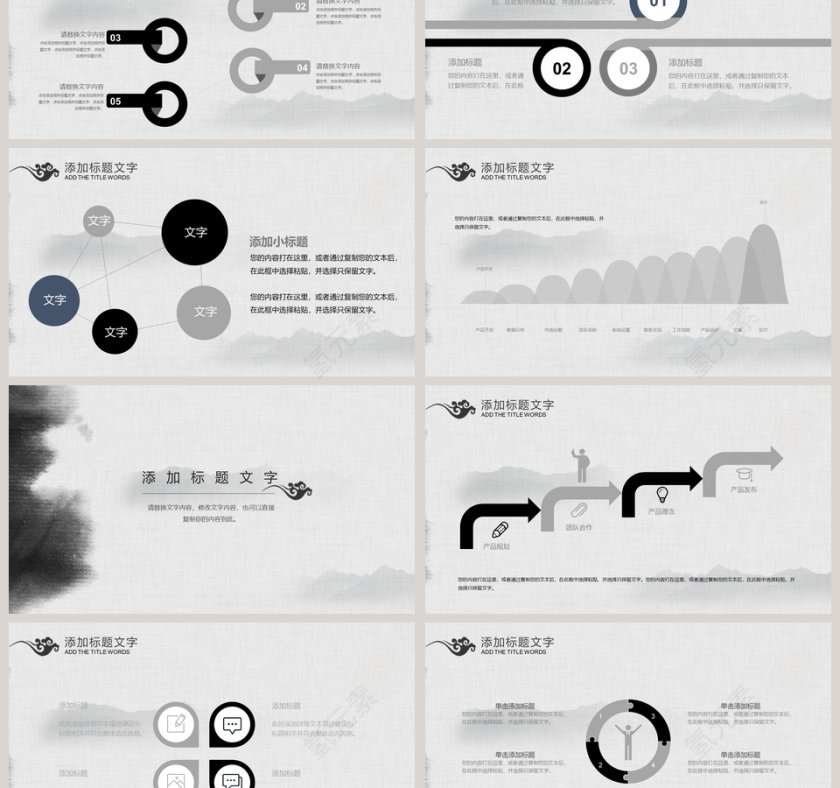 中国风商务工作总结述职报告ppt 第3张