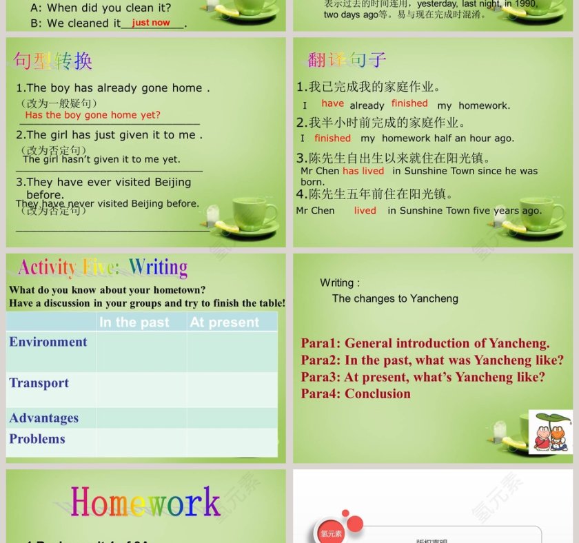 Unit 1-Past and present教学ppt课件第4张