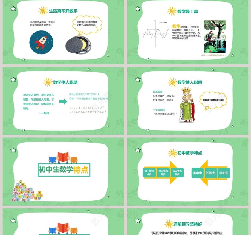 初中数学开学第一课PPT第2张